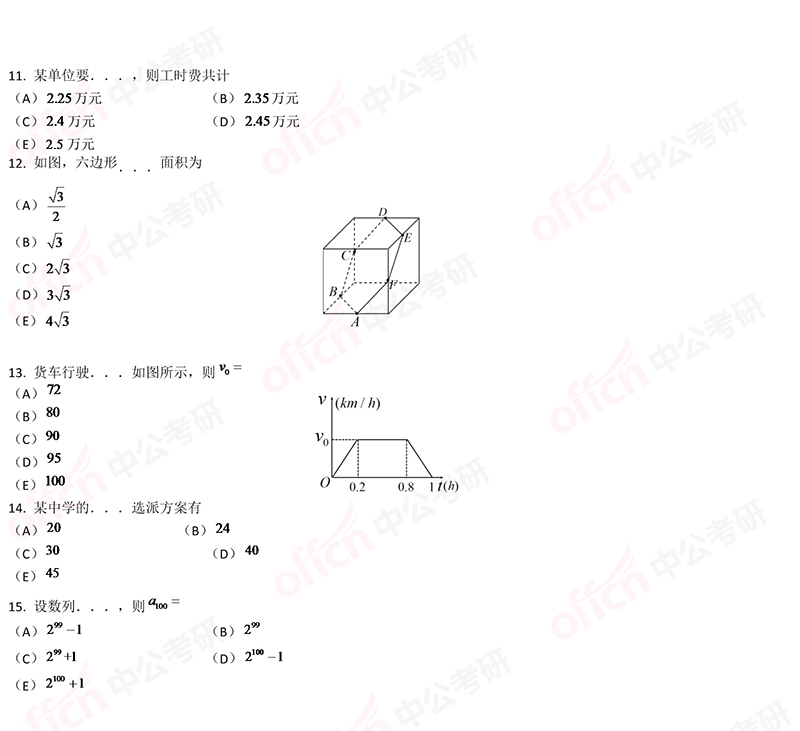 2019考研管综初数