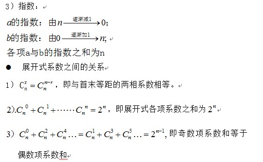 2015年1月MBA联考数学公式：排列、组合、二项式