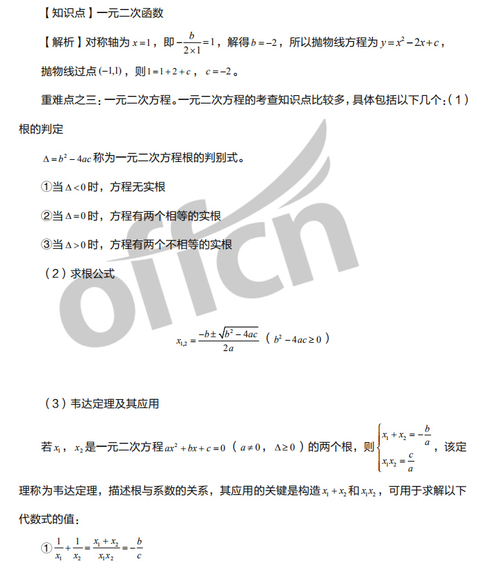 2021考研管综初数基础备考：代数部分重难点总结