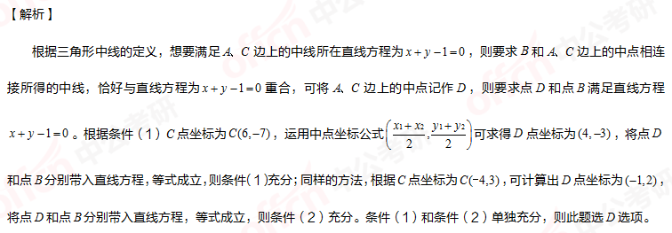 考研管综初数 管综初数解析几何