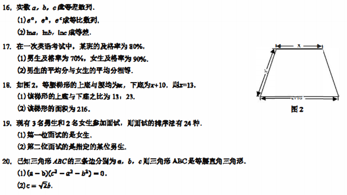 2021考研管综初数 管综初数考研试题