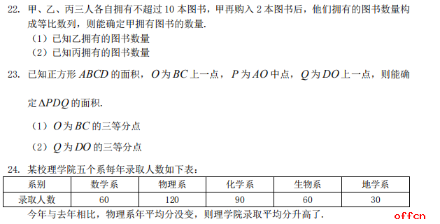 2021考研管综初数 管综初数考研试题