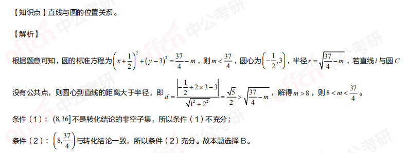 考研管综初数 直线与圆 管综初数重难点